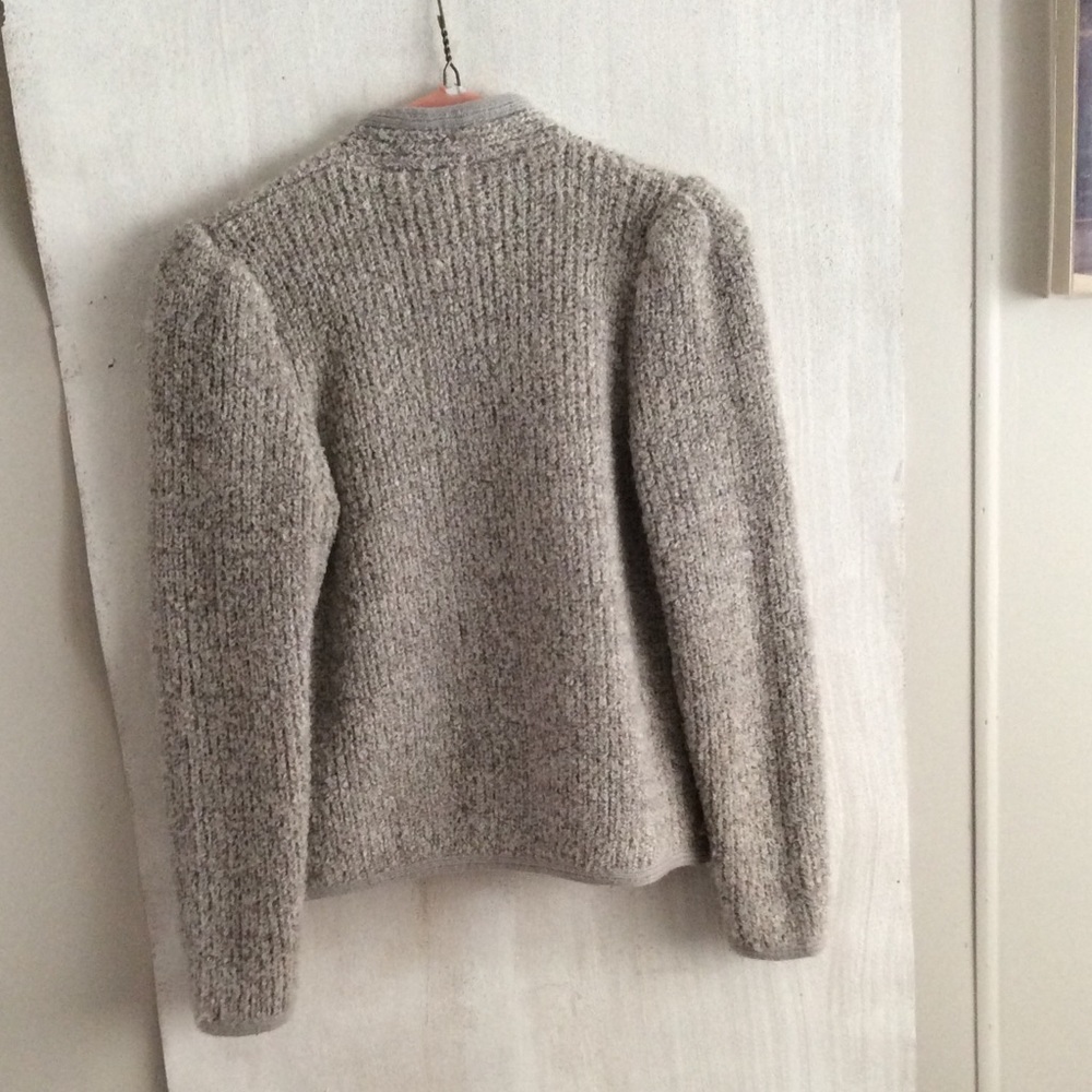 Adele Joyce 30% Wool Soft/Sturdy Grey Sweater S: P - image 5